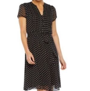 MSK Polka Dot Dress 12 Petite